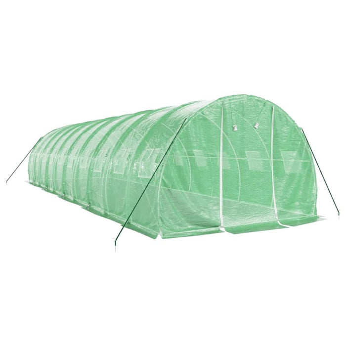 Greenhouse With Steel Frame Green 30 M² 10x3x2 m Tonnbax