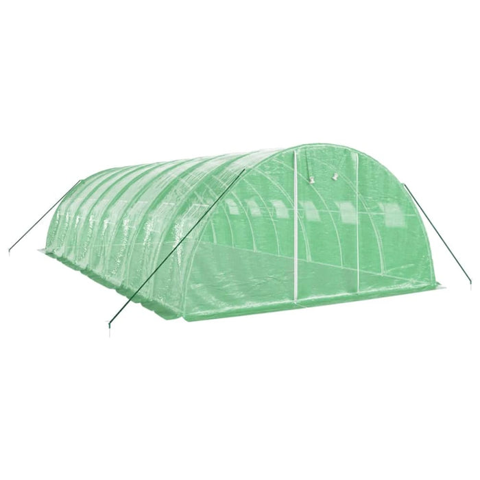 Greenhouse With Steel Frame Green 32 M² 8x4x2 m Tonnblt