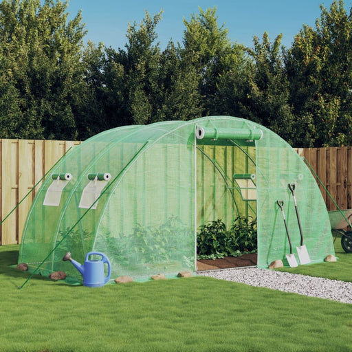 Greenhouse With Steel Frame Green 8 M² 4x2x2 m Tlabno