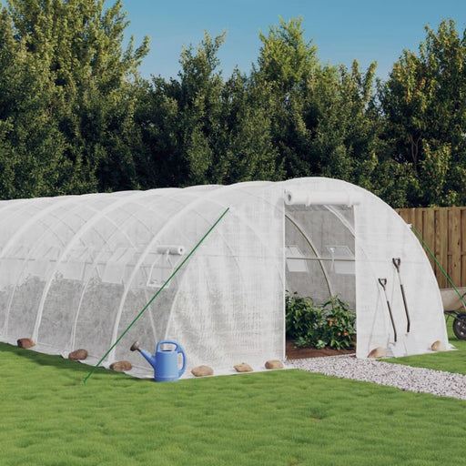 Greenhouse With Steel Frame White 24 M² 6x4x2 m Tonnbit