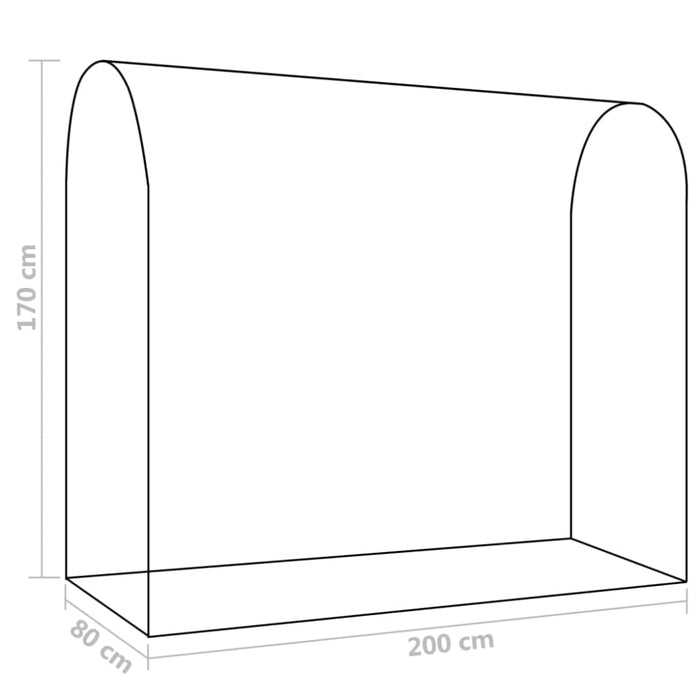 Greenhouse With Zippered Door 200x80x170 Cm Alkol