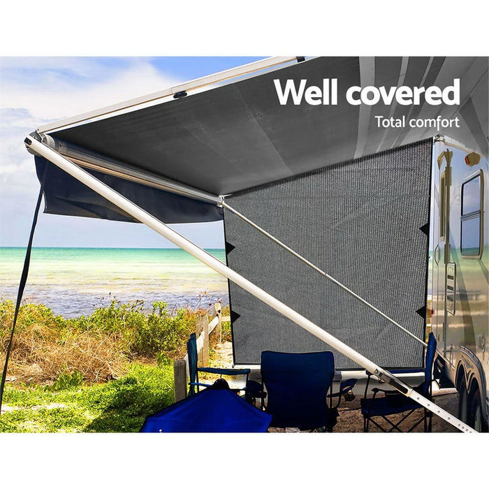 Goslash Picks Grey Caravan Privacy Screen 1.95 x 2.2m End