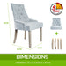 Grey French Provincial Dining Chair Amour Oak Leg