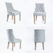 Grey French Provincial Dining Chair Amour Oak Leg