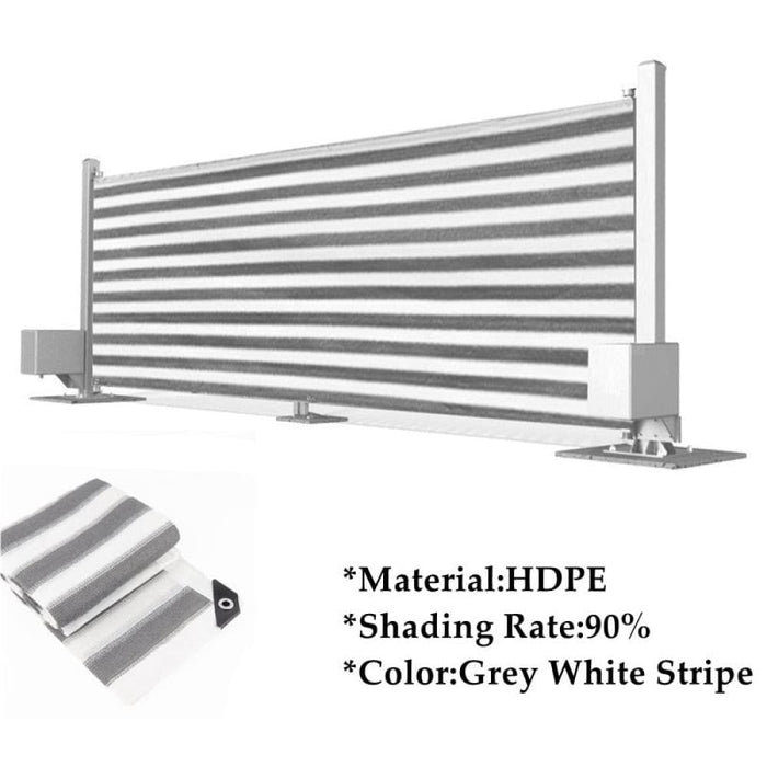 Grey White Stripe Fence Net Balcony Privacy Nets Stair Rail