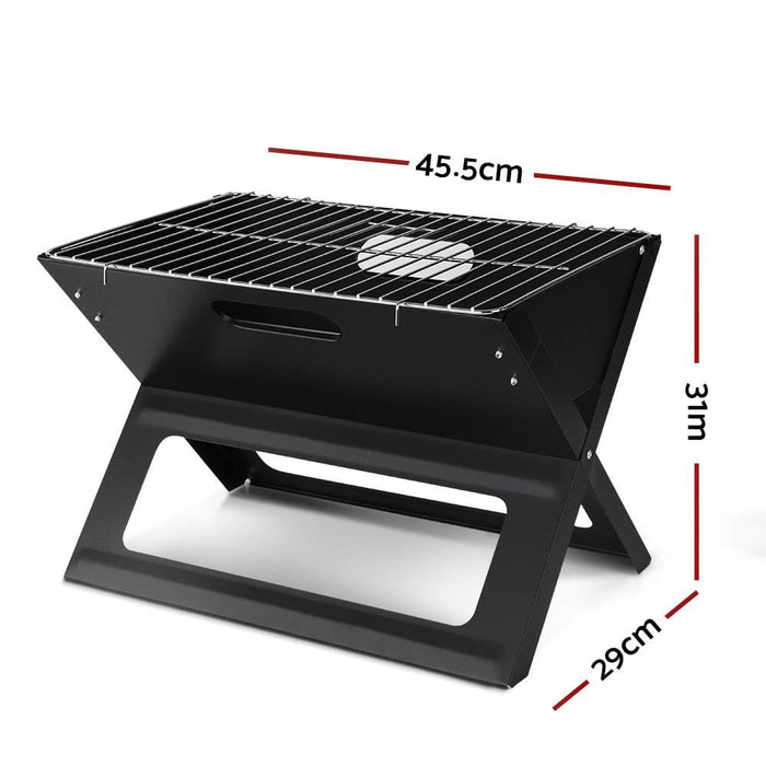 Grillz Notebook Portable Charcoal Bbq Grill