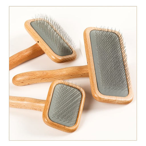 Pet Grooming Comb Wooden Handle Needle For Hair Brush