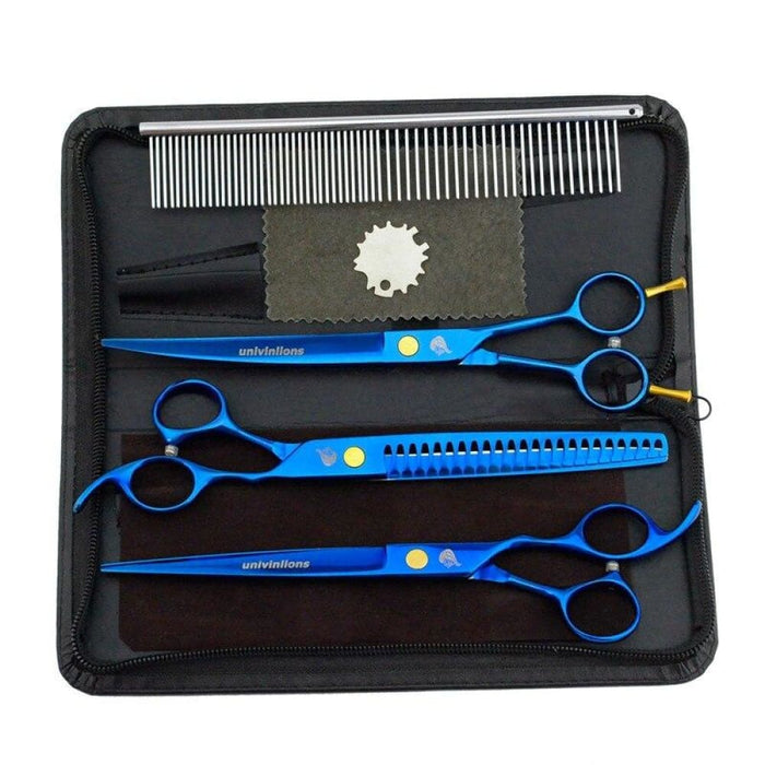 Pet Grooming Titanium Curved Shears Trimming Scissors 8