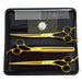 Pet Grooming Titanium Curved Shears Trimming Scissors 8