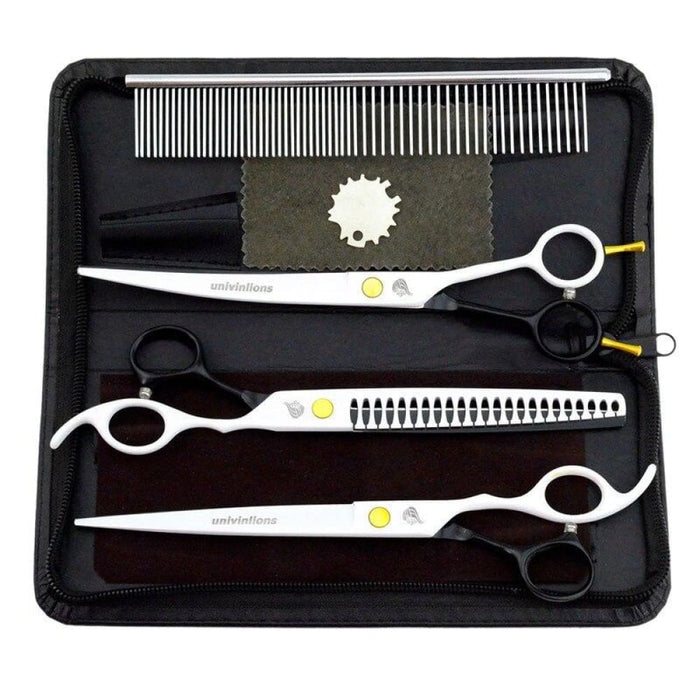 Pet Grooming Titanium Curved Shears Trimming Scissors 8