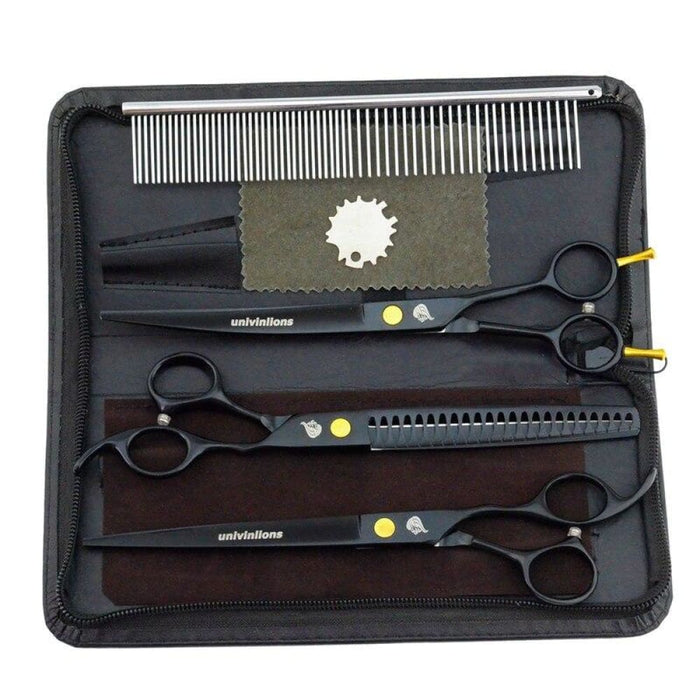 Pet Grooming Titanium Curved Shears Trimming Scissors 8