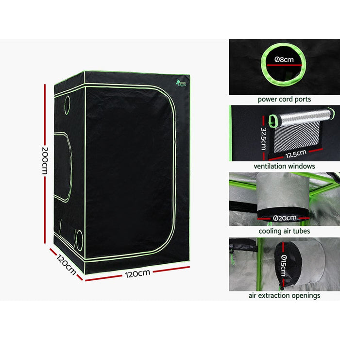 Grow Tent 4500w Led Light Hydroponics Kits System 1.2x1.2x2m