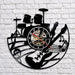 Guitar And Drum Kits Led Vinyl Record Wall Clock Player