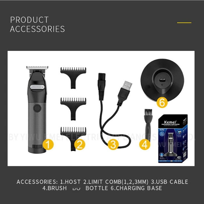 10w Hair Trimmer For Men Professional Zero Gapped T-blade