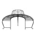 Half Round Tree Bench 2 Pcs ø160 Cm Black Steel Tbkpiol