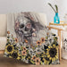 Halloween Skull Sunflower Blanket