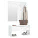 Hallway Furniture Set Glossy White Engineered Wood Nbnink