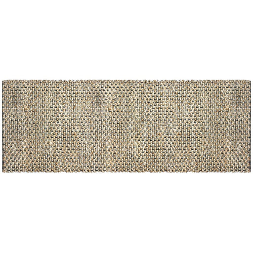 Hand Braided Jute Runner With Green Textured Weave 50 x 120