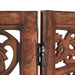 Hand Carved 3-panel Room Divider Brown 120x165 Cm Solid