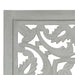 Hand Carved 3-panel Room Divider Grey 120x165 Cm Solid