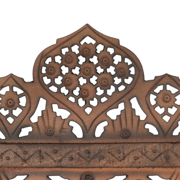 Hand Carved 4-panel Room Divider Brown 160x165 Cm Solid