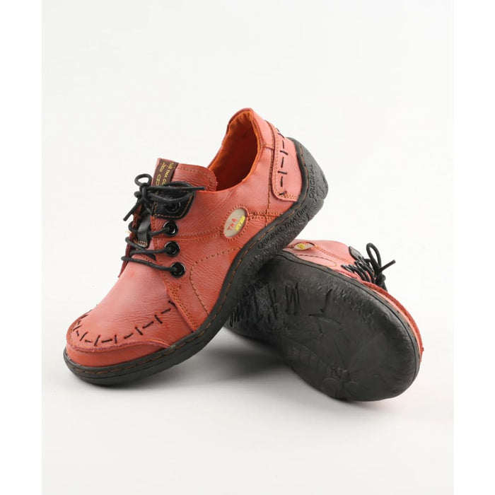 Hand Stitching Leather Womens Sneaker