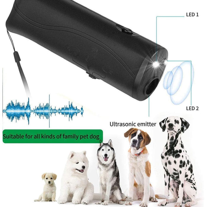 Handheld Ultrasonic Repellent Chaser Led Flashlight Safe