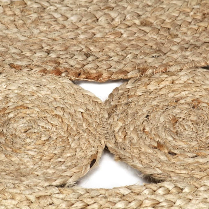 Handmade Rug Braided Jute 90 Cm