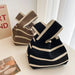 Handmade Knit Wrist Bag Mini Knot Tote For Women