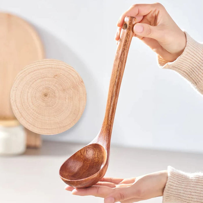 Handmade Natural Wood Soup Spoon For Cooking