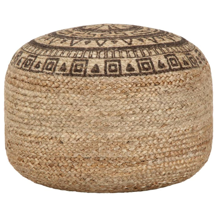 Handmade Pouffe Brown 45x30 Cm Jute Xanbnn