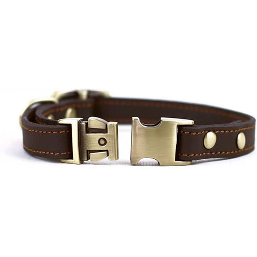 Handmade Strong Comfortable Metal Buckle Leather Collar