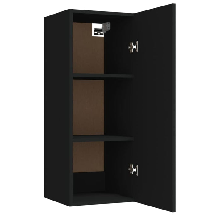 Hanging Wall Cabinet Black 34.5x34x90 Cm Engineered Wood