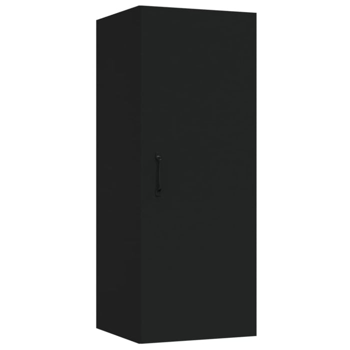 Hanging Wall Cabinet Black 34.5x34x90 Cm Engineered Wood