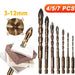 Hard Alloy Cross Hex Tile Drill Bits Set For Glass Ceramic