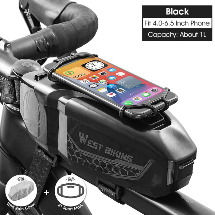 Hard Shell 4-6.5 Inch Phone Holder Waterproof Bicycle Bag