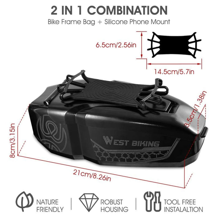 Hard Shell 4-6.5 Inch Phone Holder Waterproof Bicycle Bag