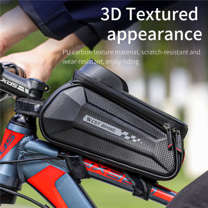 Hard Shell Touch Screen Top Tube Saddle Bicycle Bag