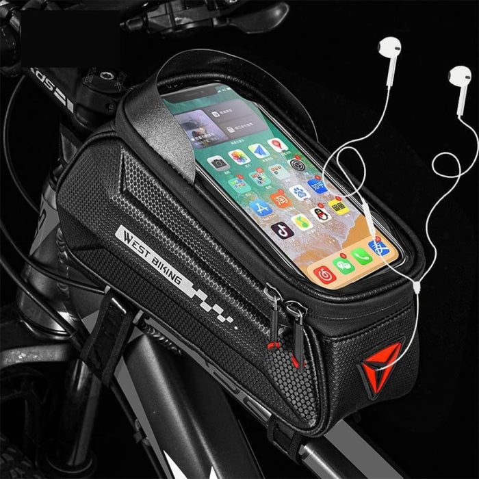 Hard Shell Touch Screen Top Tube Saddle Bicycle Bag