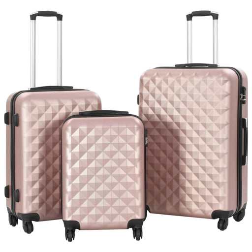 Hardcase Trolley Set 3 Pcs Rose Gold Abs Konnn