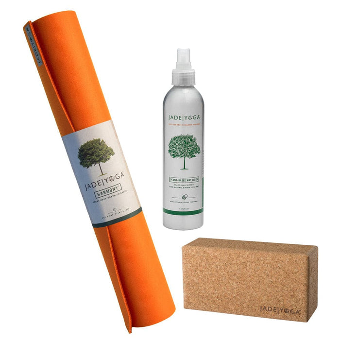 Harmony Mat Cork Block And Plant Based Wash Kit