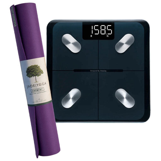 Harmony Yoga Mat And Body Fat Scale Bundle Purple/black