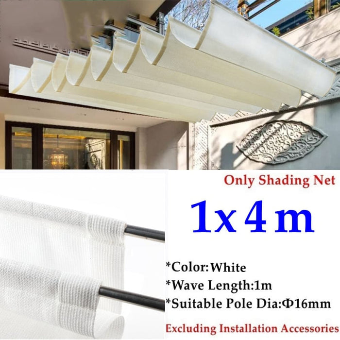 Hdpe Telescopic Wave Sun Shade Sail Garden Shelter Terrace