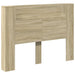 Headboard Cabinet With Led Sonoma Oak 140x16.5x103.5 Cm