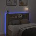 Headboard Cabinet With Led Sonoma Oak 140x16.5x103.5 Cm