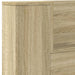 Headboard Cabinet With Led Sonoma Oak 140x16.5x103.5 Cm