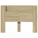 Headboard Cabinet With Led Sonoma Oak 140x16.5x103.5 Cm