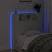 Headboard Cabinet With Led White 100x16.5x103.5 Cm Ntkxto