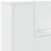 Headboard Cabinet With Led White 100x16.5x103.5 Cm Ntkxto