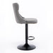 4x Height Adjustable Swivel Bar Stool Velvet Nailhead